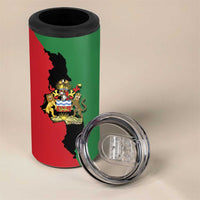 Malawi Flag Map 4 in 1 Can Cooler Tumbler Simple Malawi Emblem Coat of Arms - Wonder Print Shop