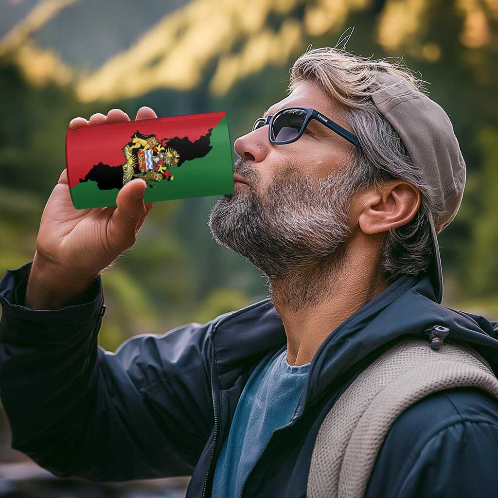 Malawi Flag Map 4 in 1 Can Cooler Tumbler Simple Malawi Emblem Coat of Arms - Wonder Print Shop