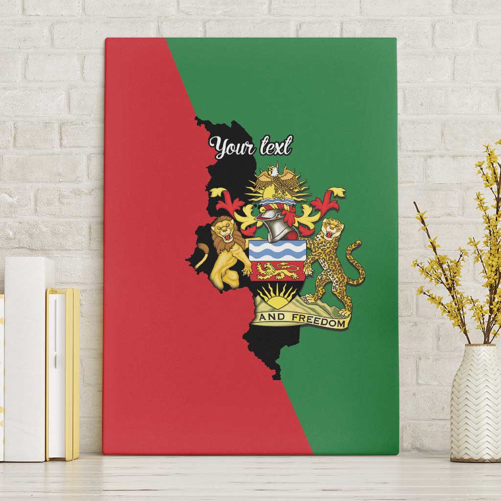 Malawi Flag Map Canvas Wall Art Simple Malawi Emblem Coat of Arms - Wonder Print Shop