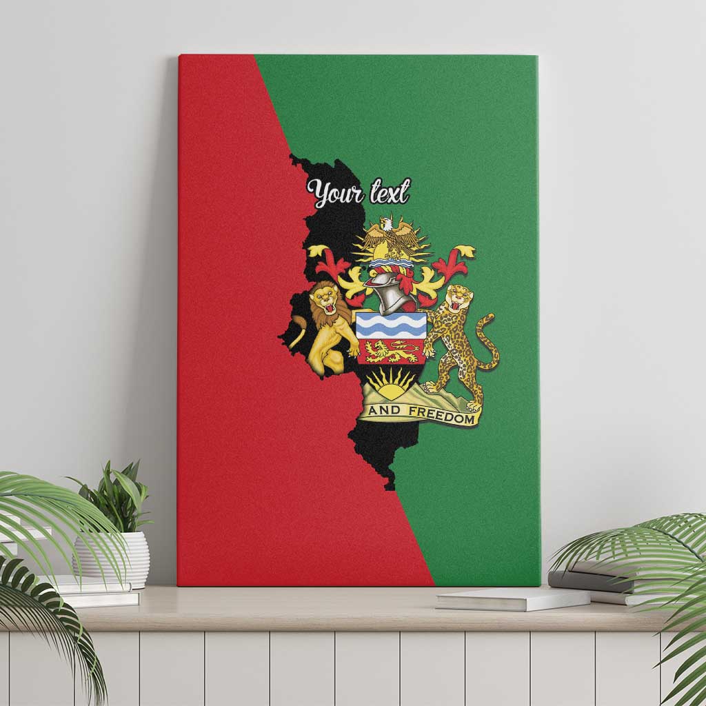 Malawi Flag Map Canvas Wall Art Simple Malawi Emblem Coat of Arms - Wonder Print Shop