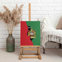 Malawi Flag Map Canvas Wall Art Simple Malawi Emblem Coat of Arms - Wonder Print Shop
