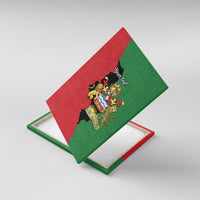 Malawi Flag Map Canvas Wall Art Simple Malawi Emblem Coat of Arms - Wonder Print Shop