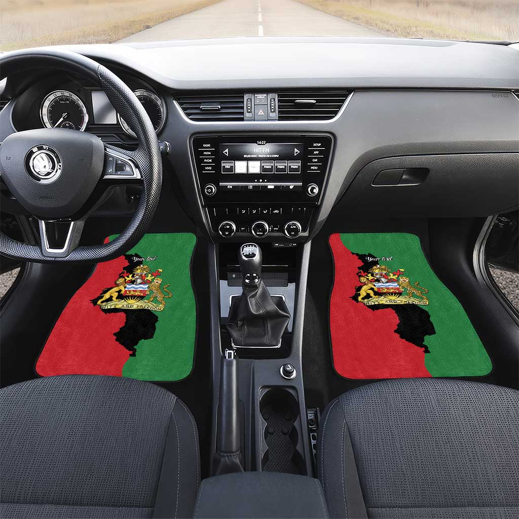 Malawi Flag Map Car Mats Simple Malawi Emblem Coat of Arms - Wonder Print Shop