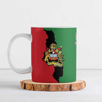 Malawi Flag Map Ceramic Mug Simple Malawi Emblem Coat of Arms - Wonder Print Shop
