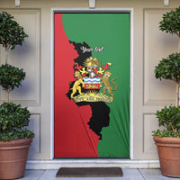 Malawi Flag Map Door Cover Simple Malawi Emblem Coat of Arms - Wonder Print Shop
