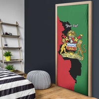 Malawi Flag Map Door Cover Simple Malawi Emblem Coat of Arms - Wonder Print Shop