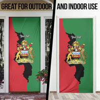Malawi Flag Map Door Cover Simple Malawi Emblem Coat of Arms - Wonder Print Shop