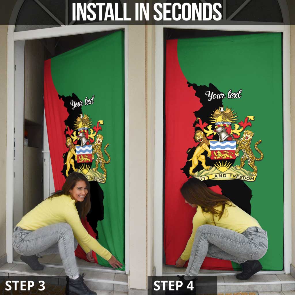 Malawi Flag Map Door Cover Simple Malawi Emblem Coat of Arms - Wonder Print Shop
