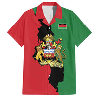 Malawi Flag Map Family Matching Long Sleeve Bodycon Dress and Hawaiian Shirt Simple Malawi Emblem Coat of Arms - Wonder Print Shop