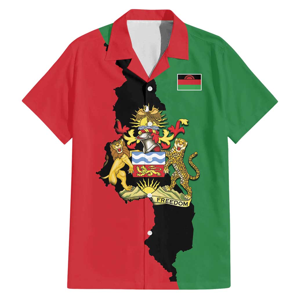 Malawi Flag Map Family Matching Mermaid Dress and Hawaiian Shirt Simple Malawi Emblem Coat of Arms - Wonder Print Shop