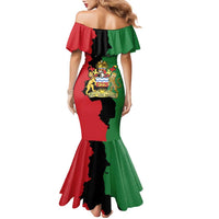Malawi Flag Map Family Matching Mermaid Dress and Hawaiian Shirt Simple Malawi Emblem Coat of Arms - Wonder Print Shop