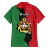 Malawi Flag Map Family Matching Off The Shoulder Long Sleeve Dress and Hawaiian Shirt Simple Malawi Emblem Coat of Arms - Wonder Print Shop