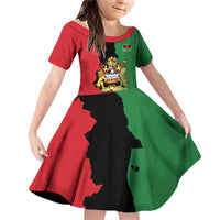 Malawi Flag Map Family Matching Off Shoulder Short Dress and Hawaiian Shirt Simple Malawi Emblem Coat of Arms - Wonder Print Shop
