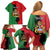 Malawi Flag Map Family Matching Off Shoulder Short Dress and Hawaiian Shirt Simple Malawi Emblem Coat of Arms - Wonder Print Shop