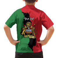 Malawi Flag Map Family Matching Puletasi and Hawaiian Shirt Simple Malawi Emblem Coat of Arms - Wonder Print Shop