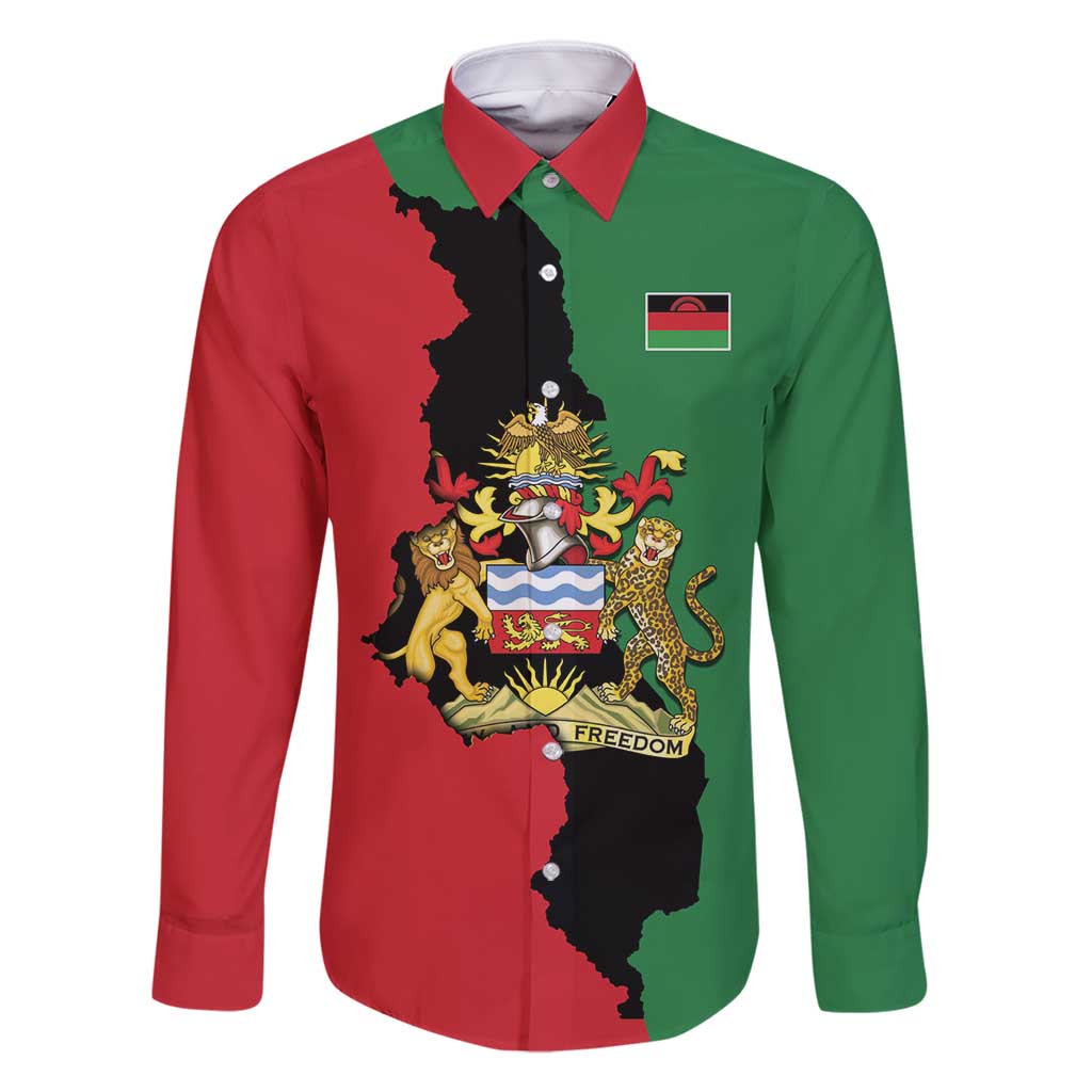 Malawi Flag Map Family Matching Summer Maxi Dress and Hawaiian Shirt Simple Malawi Emblem Coat of Arms - Wonder Print Shop