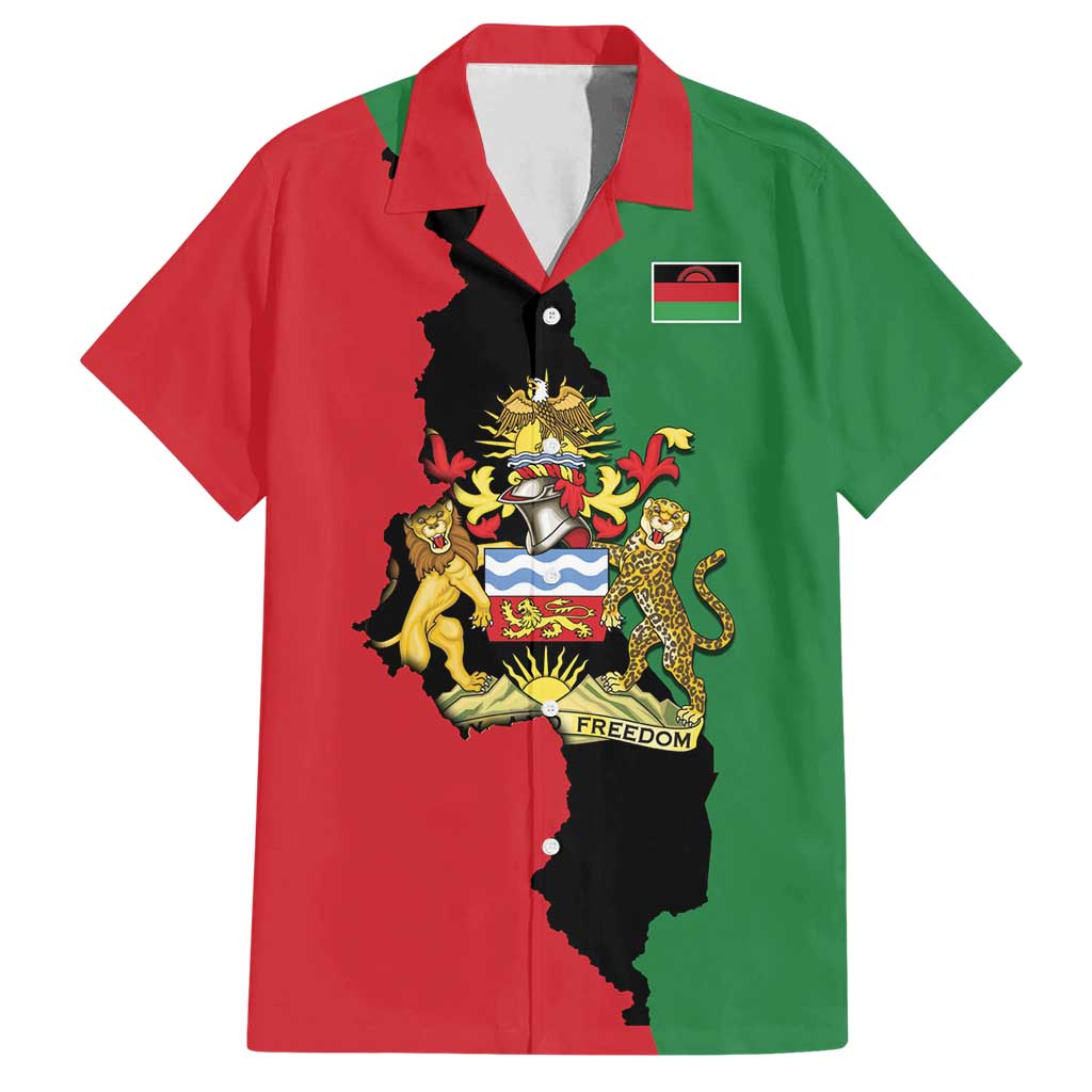 Malawi Flag Map Family Matching Tank Maxi Dress and Hawaiian Shirt Simple Malawi Emblem Coat of Arms - Wonder Print Shop