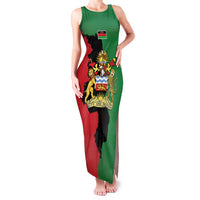 Malawi Flag Map Family Matching Tank Maxi Dress and Hawaiian Shirt Simple Malawi Emblem Coat of Arms - Wonder Print Shop