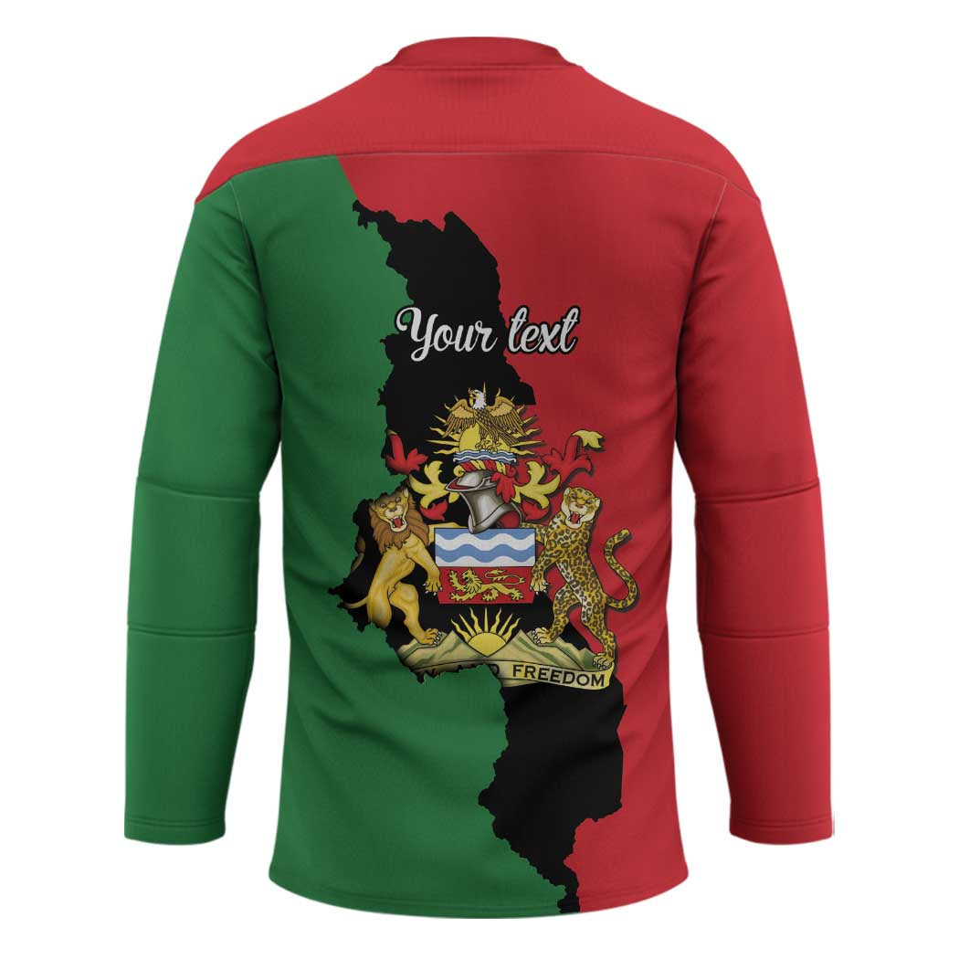 Malawi Flag Map Hockey Jersey Simple Malawi Emblem Coat of Arms - Wonder Print Shop