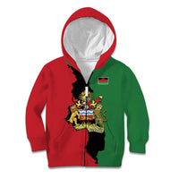 Malawi Flag Map Kid Hoodie Simple Malawi Emblem Coat of Arms - Wonder Print Shop