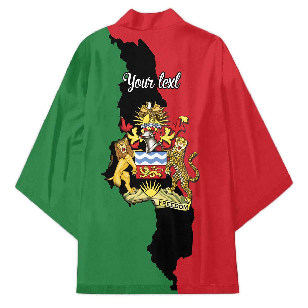 Malawi Flag Map Kimono Simple Malawi Emblem Coat of Arms - Wonder Print Shop