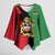 Malawi Flag Map Kimono Sleeve Blouse Simple Malawi Emblem Coat of Arms - Wonder Print Shop