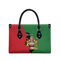 Malawi Flag Map Leather Bag Simple Malawi Emblem Coat of Arms - Wonder Print Shop