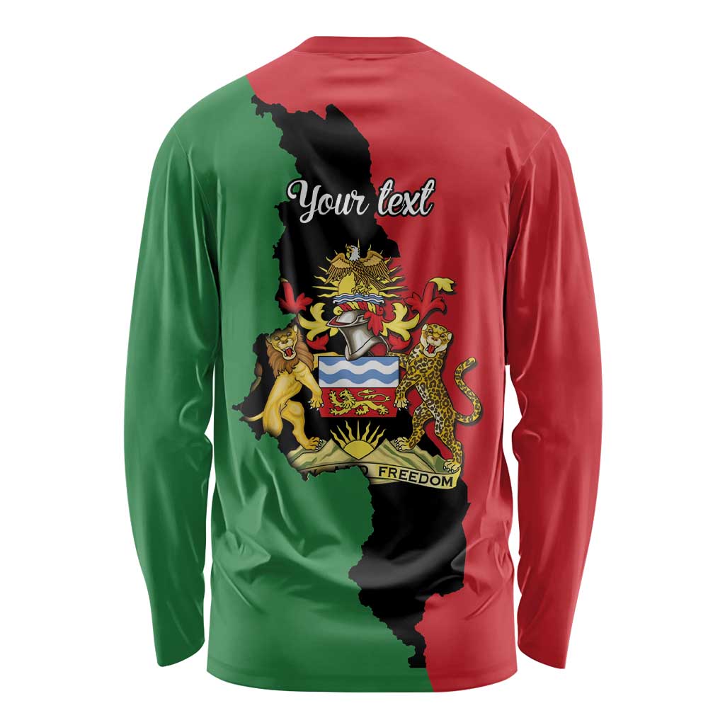 Malawi Flag Map Long Sleeve Shirt Simple Malawi Emblem Coat of Arms - Wonder Print Shop