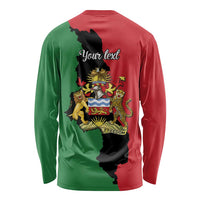Malawi Flag Map Long Sleeve Shirt Simple Malawi Emblem Coat of Arms - Wonder Print Shop