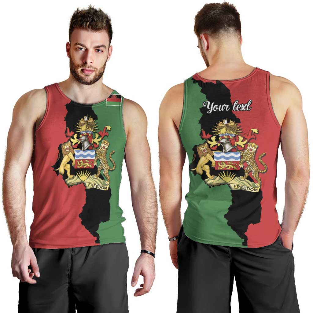 Malawi Flag Map Men Tank Top Simple Malawi Emblem Coat of Arms - Wonder Print Shop