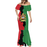 Malawi Flag Map Mermaid Dress Simple Malawi Emblem Coat of Arms - Wonder Print Shop