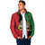 Malawi Flag Map Padded Jacket Simple Malawi Emblem Coat of Arms - Wonder Print Shop