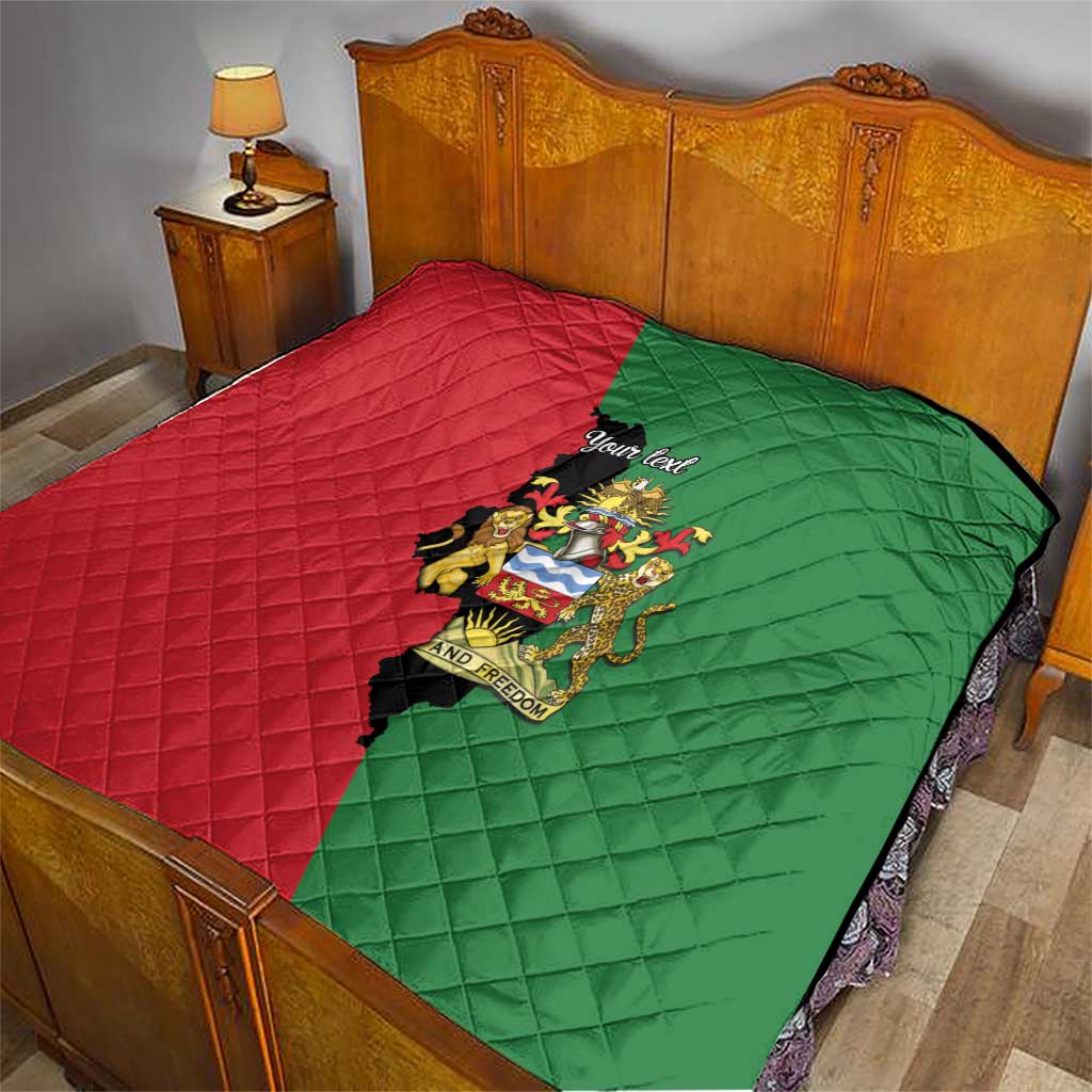 Malawi Flag Map Quilt Simple Malawi Emblem Coat of Arms - Wonder Print Shop
