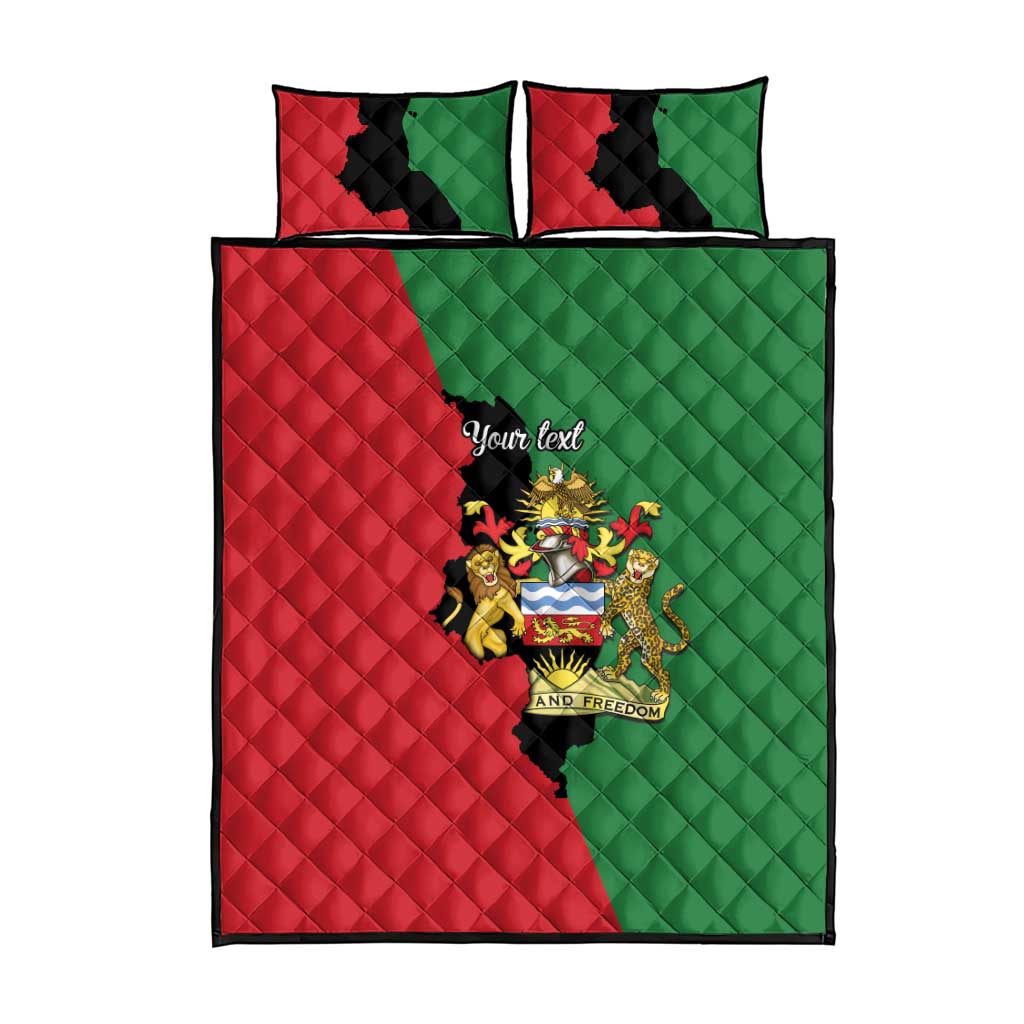 Malawi Flag Map Quilt Bed Set Simple Malawi Emblem Coat of Arms - Wonder Print Shop