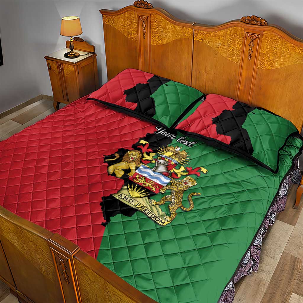 Malawi Flag Map Quilt Bed Set Simple Malawi Emblem Coat of Arms - Wonder Print Shop