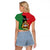 Malawi Flag Map Raglan Cropped T Shirt Simple Malawi Emblem Coat of Arms - Wonder Print Shop