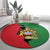 Malawi Flag Map Round Carpet Simple Malawi Emblem Coat of Arms - Wonder Print Shop