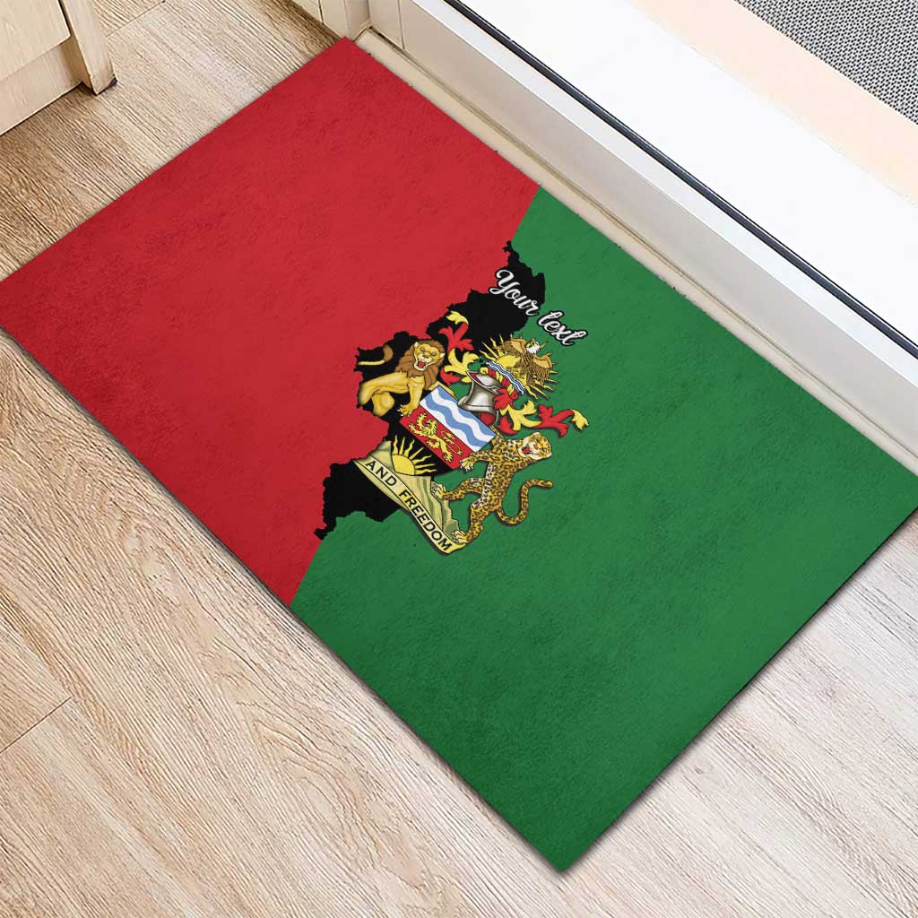 Malawi Flag Map Rubber Doormat Simple Malawi Emblem Coat of Arms - Wonder Print Shop