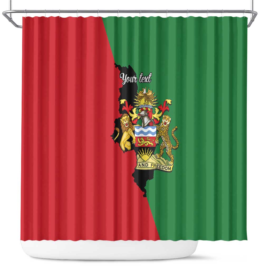 Malawi Flag Map Shower Curtain Simple Malawi Emblem Coat of Arms - Wonder Print Shop