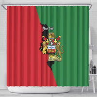 Malawi Flag Map Shower Curtain Simple Malawi Emblem Coat of Arms - Wonder Print Shop