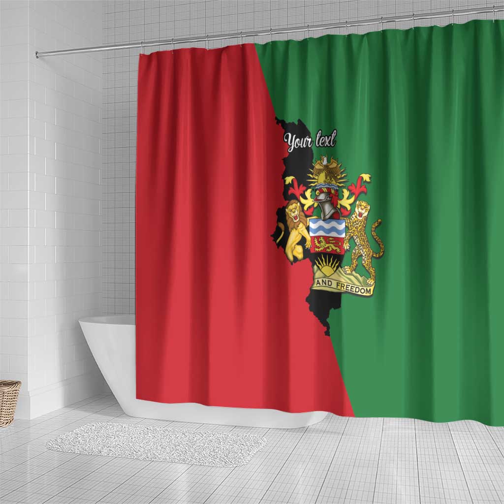 Malawi Flag Map Shower Curtain Simple Malawi Emblem Coat of Arms - Wonder Print Shop