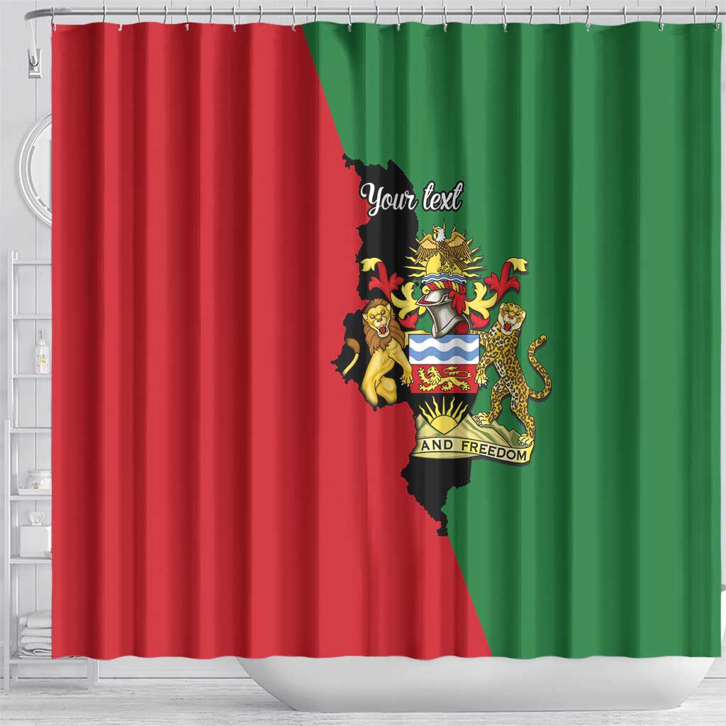 Malawi Flag Map Shower Curtain Simple Malawi Emblem Coat of Arms - Wonder Print Shop
