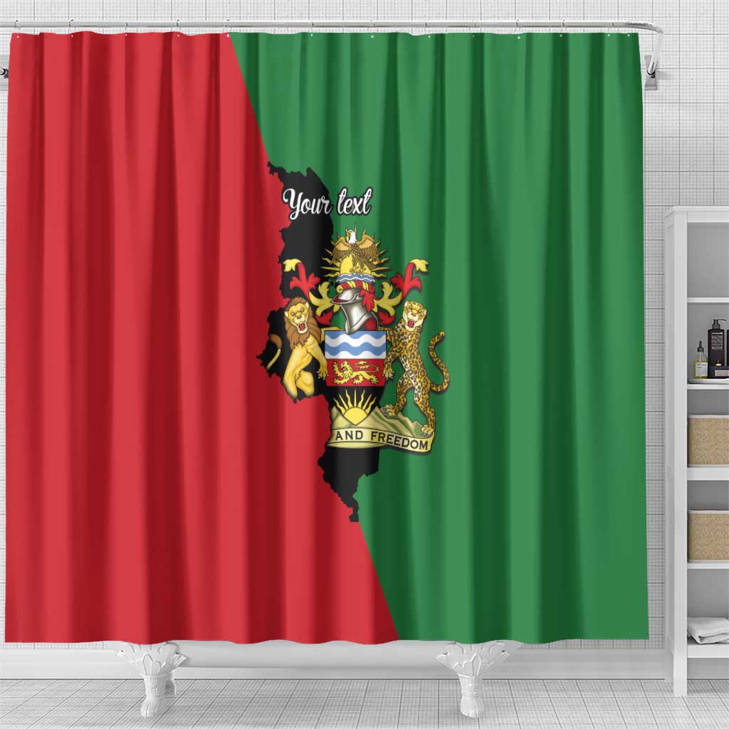 Malawi Flag Map Shower Curtain Simple Malawi Emblem Coat of Arms - Wonder Print Shop