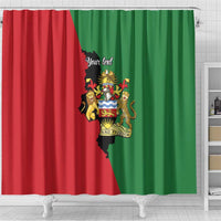 Malawi Flag Map Shower Curtain Simple Malawi Emblem Coat of Arms - Wonder Print Shop