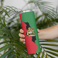 Malawi Flag Map Skinny Tumbler Simple Malawi Emblem Coat of Arms - Wonder Print Shop