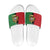 Malawi Flag Map Slide Sandals Simple Malawi Emblem Coat of Arms - Wonder Print Shop