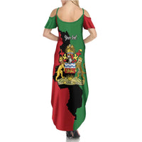 Malawi Flag Map Summer Maxi Dress Simple Malawi Emblem Coat of Arms - Wonder Print Shop