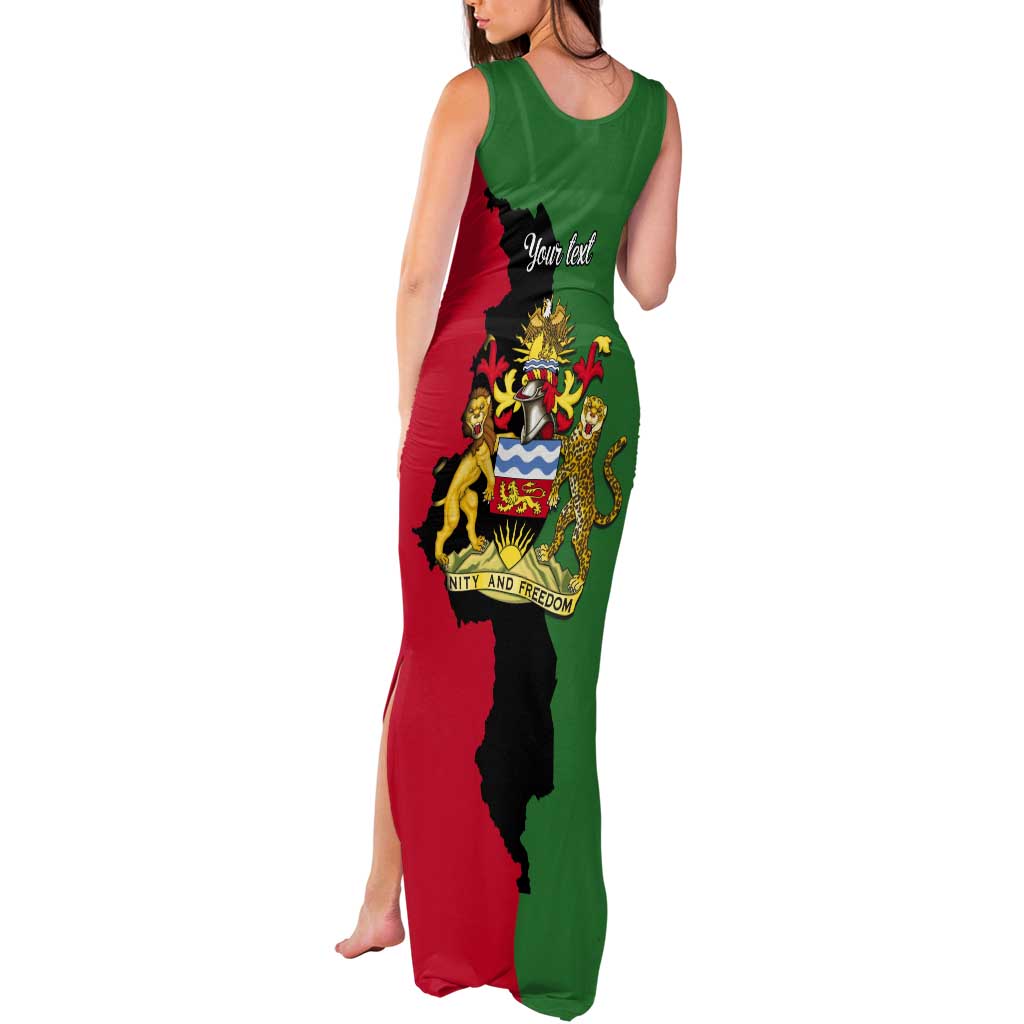 Malawi Flag Map Tank Maxi Dress Simple Malawi Emblem Coat of Arms - Wonder Print Shop