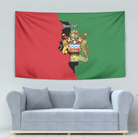 Malawi Flag Map Tapestry Simple Malawi Emblem Coat of Arms - Wonder Print Shop