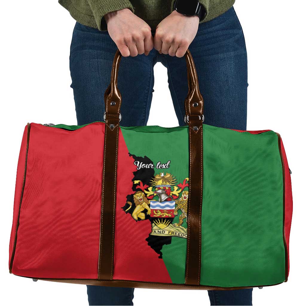 Malawi Flag Map Travel Bag Simple Malawi Emblem Coat of Arms - Wonder Print Shop